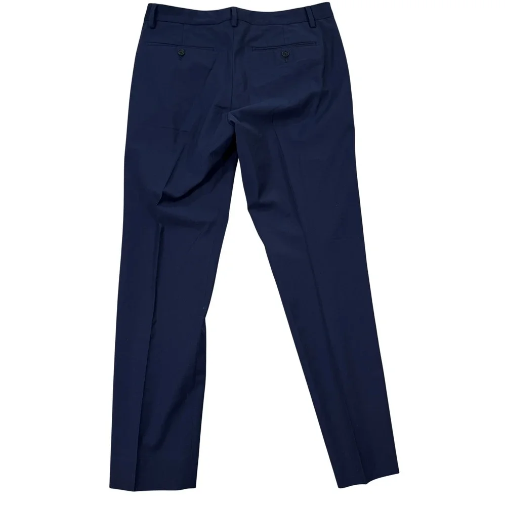 BONOBOS Marzotto Mens 38R Slim Fit Navy Wool 2-Button Suit Jacket Pants 32x30